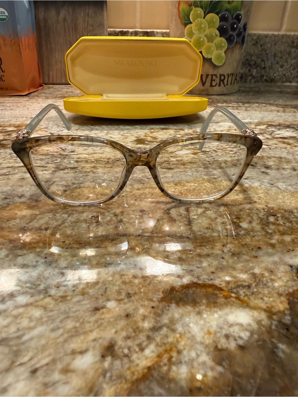 Swarovski SK5242-3 Women's Designer Tortoise & Pale Green Eyeglasses